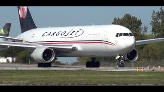Loud and Powerful! Cargojet 767-200 Close-Up Takeoff