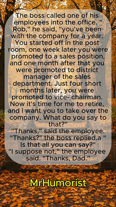 The Boss Called One Of His Employees Into The Office... 👔