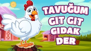 Tavuğum Gıt Gıt Gıdak Der | Eğitici ve Eğlenceli Çocuk Şarkısı | Çizgi Film | Tombik Panda