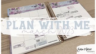 Plan with Me: April 2023 Monthly, Dashboard &amp; Reading Tracker | Sara Marie Stickers | EC Vertical |