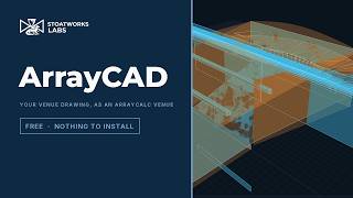 ArrayCAD — a CAD venue model in, a d&b ArrayCalc venue out