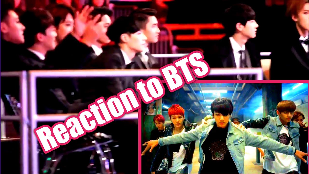 Kpop Idols Reaction to BTS Danger & Boy in Love at Mama 2014 - YouTube