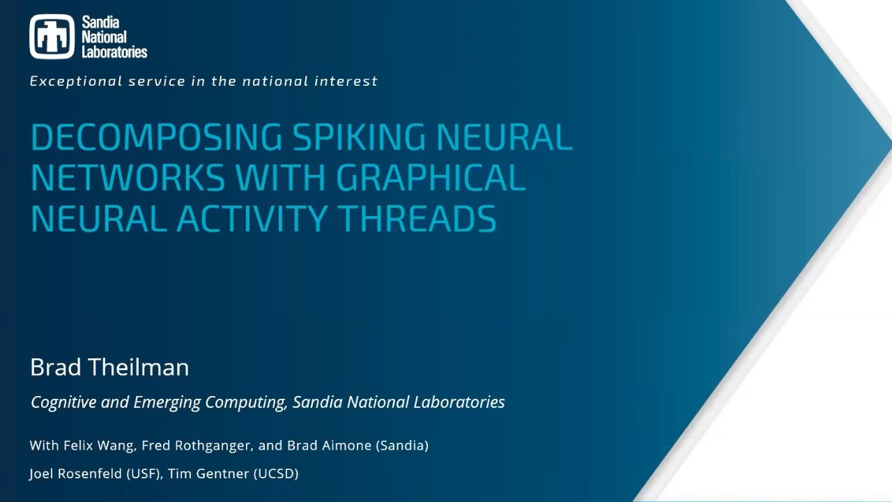 Decomposing spiking neural networks with Graphical Neural Activity Threads - Bradley Theilman