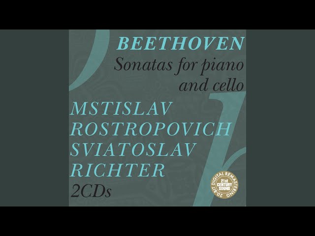 Beethoven - Sonate pour vcelle et piano n°1 : Finale "Rondo : Allegro vivace" : Mstislav Rostropovitch / Sviatoslav Richter