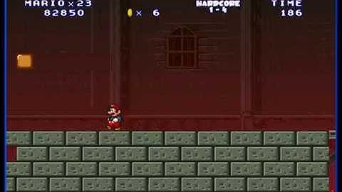 Mario Forever 4.0 Secret Areas - Hardcore World One Walkthrough