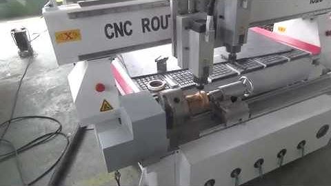 omni cnc router machine rotary device test on the X axis
