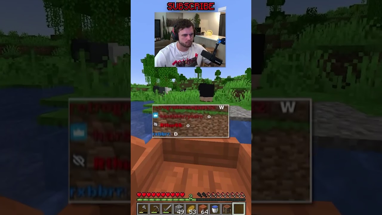 Minecraft, but if chat spells a block it becomes ANNOYING