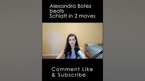 Alexandra Botez Defeats Schlatt in 2 moves