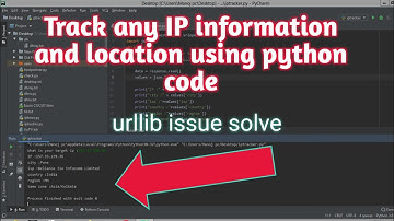 How to trace any ip address information using python code . solve issue of urllibopen. in hindi.