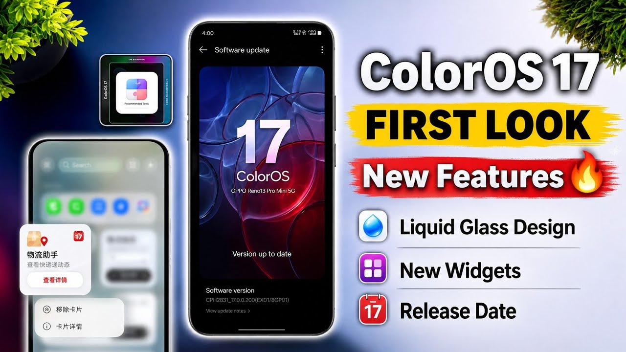 WOW ! 🔥 ColorOS 17 FIRST LOOK! New Liquid Glass UI, Amazing Widgets ...