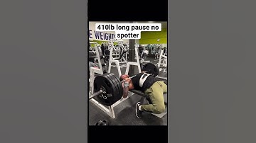 410lbs x 1 LONG pause bench at 215lbs bodyweight #fitness #bodybuilding #benchpress #gym #shorts