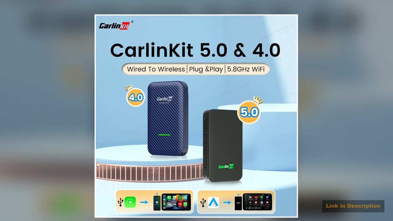 CarlinKit 50 40 Wireless CarPlay Adapter Android Auto Dongle Smart Car Play Box for iOS Android