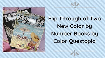 Flip Through of Two New Color Questopia Color by Number Books