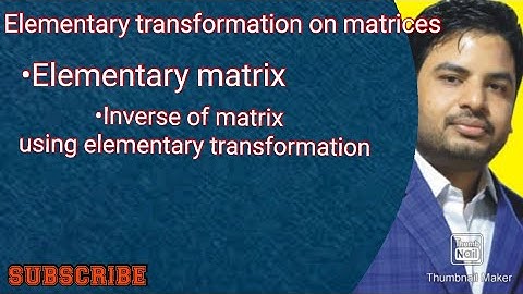 Matrix part:10 Elementary transformation||Inverse of matrix using transformation ||elementary matrix