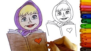 تعليم الرسم للأطفال | كيف ترسم ماشا خطوة بخطوة | How to draw masha