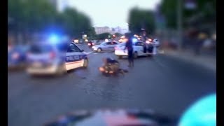 POLICIER RENVERSÉ : COURSE POURSUITE INTENSE