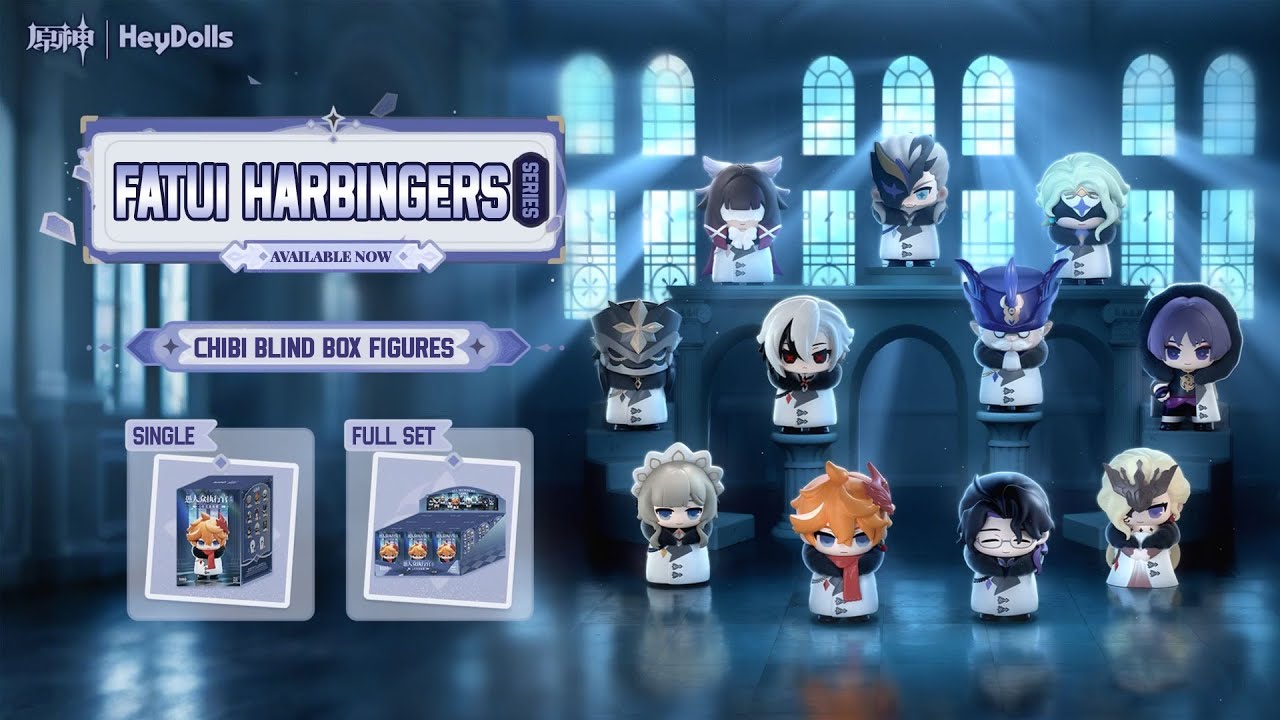 Fatui Animation Genshin Impact Fatui Harbingers Chibi Blind Box Figures Official ...