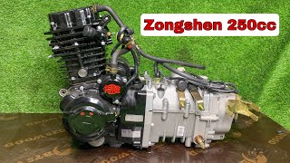 Động cơ Xe Ba bánh 250cc liền số 5 cấp (zongshen 250cc liền số 5tạ)