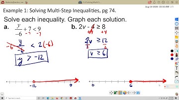 2 4 Solving Multi step Inequalities, Big Ideas Algebra 1