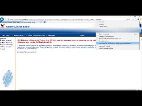Conectividade Social: erro java O CNS requer utilização do Plug in Java 1 5 0 ou superior?
