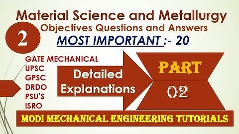 Material Science Objective Questions And Answers Part 2, Mechanical Engineering mcq
