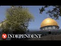 Watch again: Worshippers hold final Friday prayer of Ramadan at Jerusalem&#39;s al-Aqsa