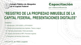 'Registro de la Propiedad Inmueble de la Capital Federal. Presentaciones digitales'