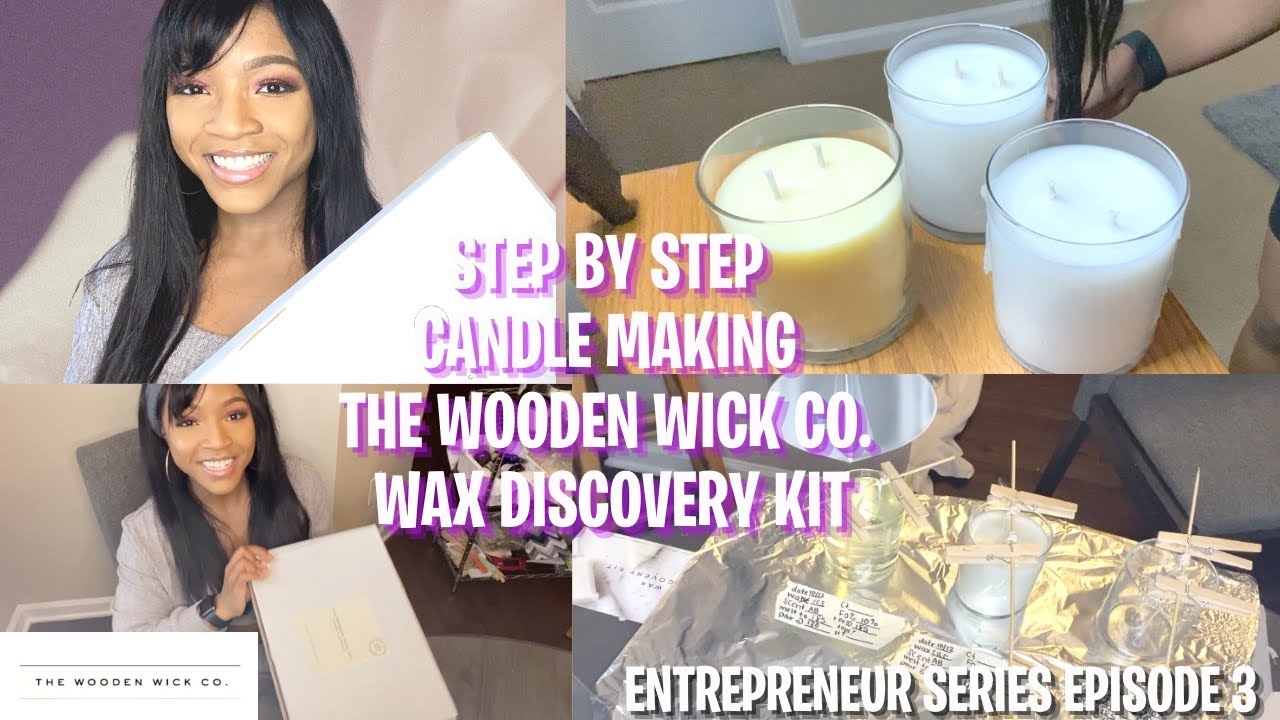 STEP BY STEP CANDLE MAKING THE WOODEN WICK CO WAX DISCOVERY KIT