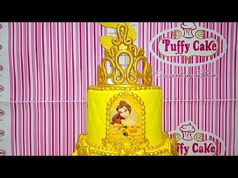 Disney Princess Belle Cake Fondant Cake Design Ideas Youtube