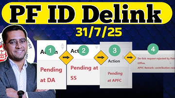 🔥PF Delink Pending at DA /SS / APFC Complete information | Wrong PF member id delink