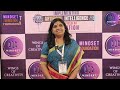 Prof. Dr. Meena Ugale, Key Speaker has shared his views on the MINDSET Foundation Workshop