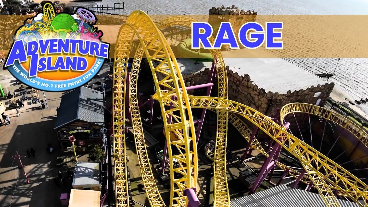 Rage BEYOND VERTICAL Drop coaster - Adventure Island