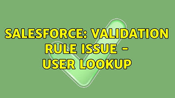 Salesforce: Validation Rule Issue - user lookup (2 Solutions!!)