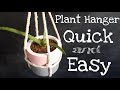Diy  1 minute hanging planter  quick and easy  hanging pot with rope