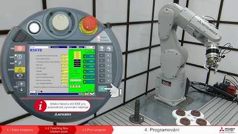 Programování robotů MELFA - Kapitola 4.2 Teaching Box. Uložení pozice