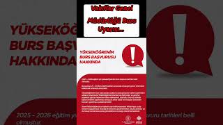 Vakıflar Genel Müdürlüğü Yükseköğrenim Burs Başvurusu Hakkında Uyarı Duyurusu