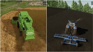 Harvesting Barley, rolling, mulching fields #fs22 #casual #gameplay #timelapse | #farming #simulator