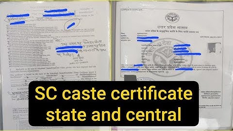 SC caste certificate of central and state | SC caste certificate for upsc #upscformfilling2025
