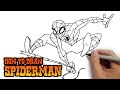 Spider Man Swinging Drawing