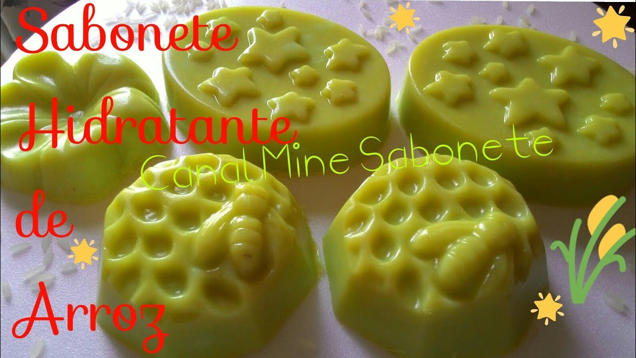 Sabonete Caseiro Hidratante de Água de Arroz , Limpa e Clareia o Rosto