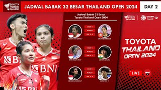 Jadwal Babak 32 Besar Thailand Open 2024 Day 2. Besok Pukul 09:00 WIB Live BWF TV #thailandopen2024