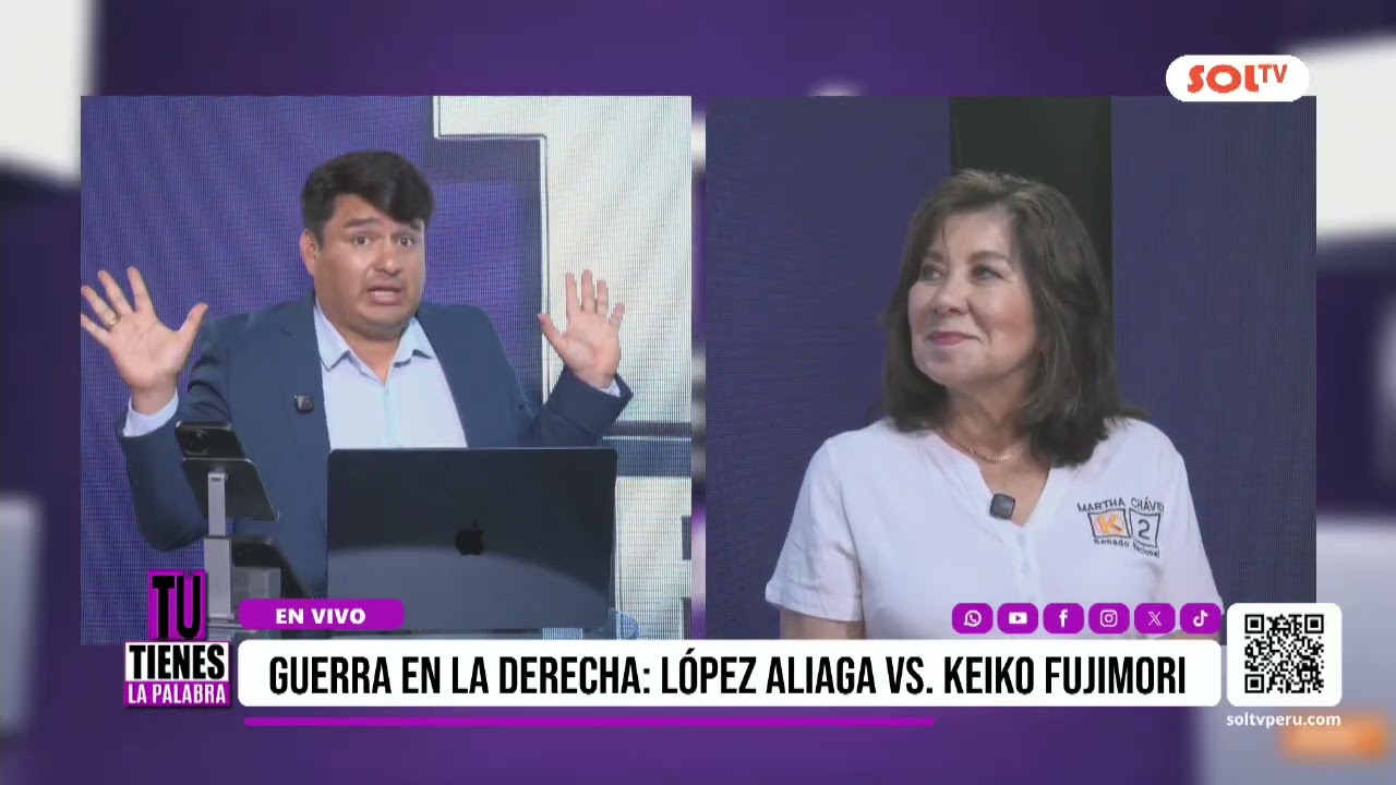 Martha Chávez acusa a López Aliaga de tener fijación con Keiko Fujimori