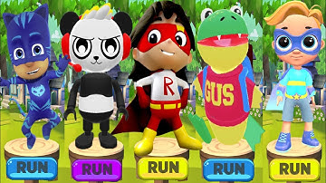 Tag with Ryan - Pj Masks CatBoy vs Super Titan vs Love Diana Pet Dash Super Roma Run Gameplay