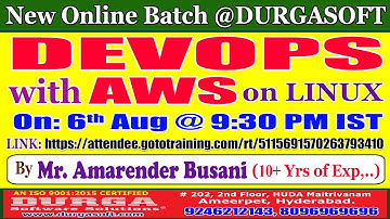 DEVOPS with AWS on LINUX Online Training @ DURGASOFT