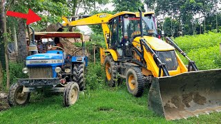 Jcb Backhoe Machine 2 Sonalika Tractor Soil Loading Unloading | Tractor Jcb Cartoon | Tractor Stuck
