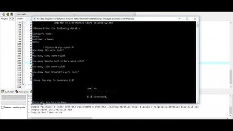 ELECTRONICS STORE BILLING SYSTEM IN C PROGRAMMING WITH SOURCE CODE