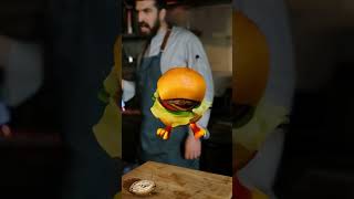 Little Runaway Burger #cooking #shorts #burger #funnyshorts