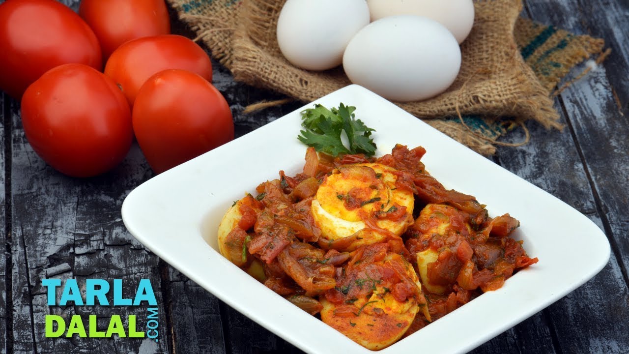 अंडा मसाला एग मसाला Egg Masala Egg Masala Dry by Tarla Dalal