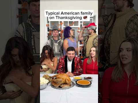 Typical American family on Thanksgiving #shorts