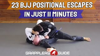 23 BJJ Positional Escapes In Just 11 Min - Side Control, Scarf Hold, Modified Scarf Hold Escapes